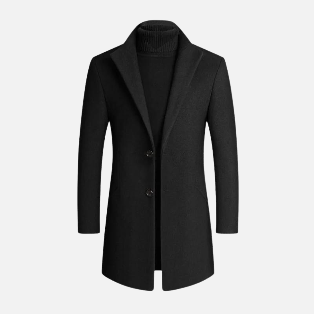 Coat- Warm Blend Wind Resistant Outer And Insulating Lining