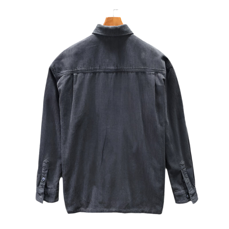 Cord Blend Shirt - Textured Surface & Easy Layering By Castello