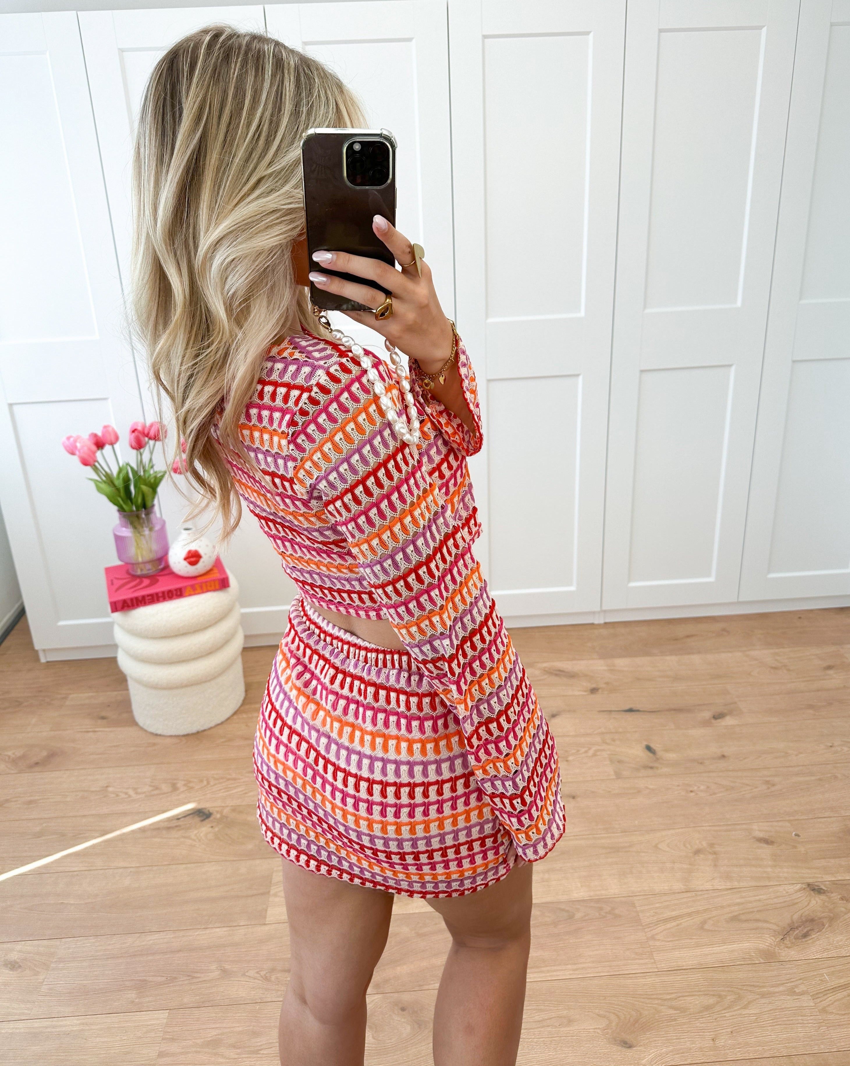 Crochet Set – Open Knit Top And Bottom And Breathable Fit