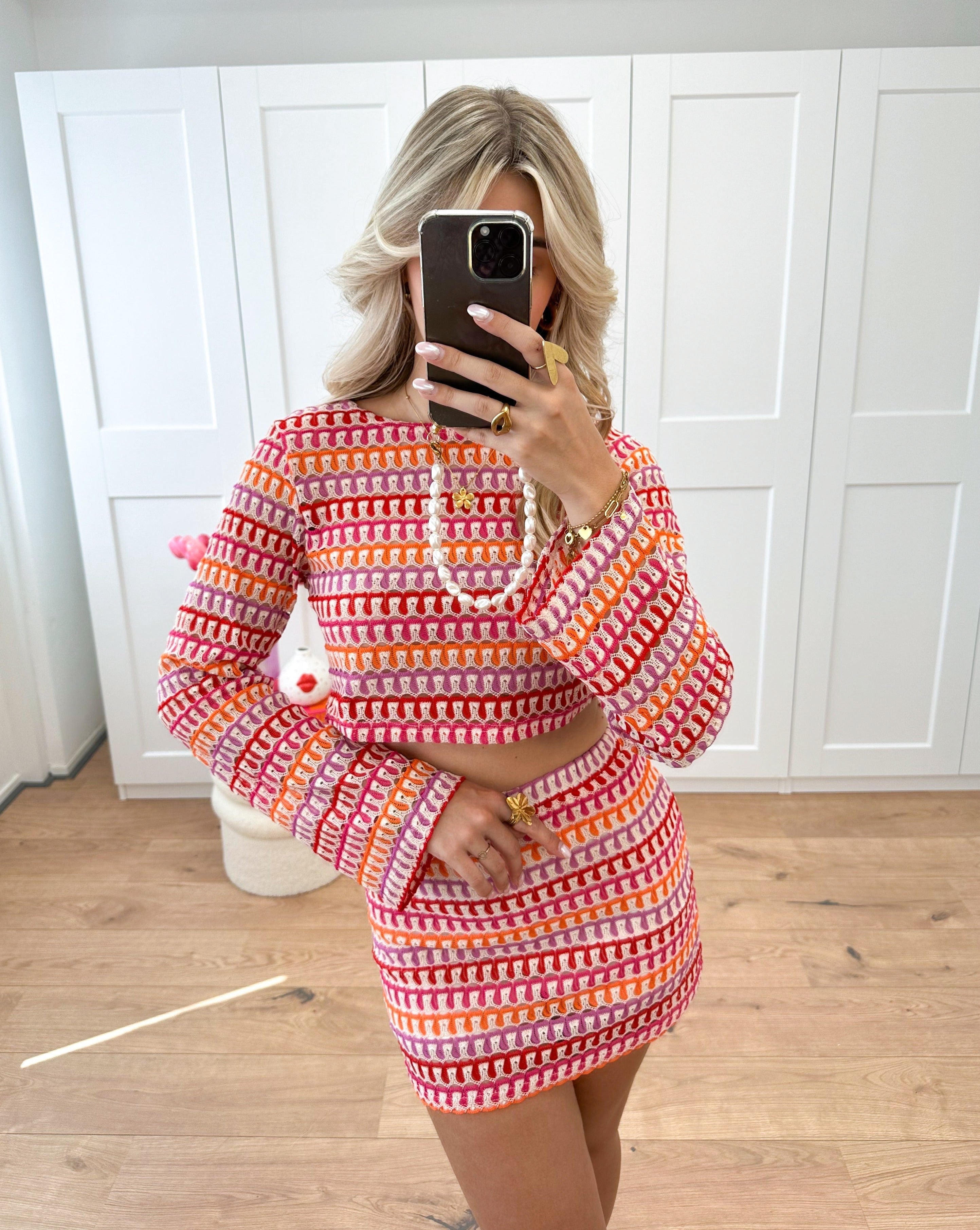 Crochet Set – Open Knit Top And Bottom And Breathable Fit