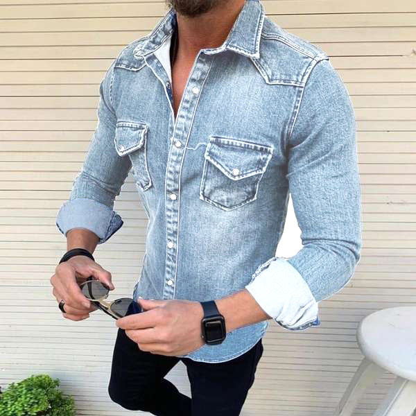 Denim Blend Shirt – Slim Shape And Durable All Day Wear By Castello