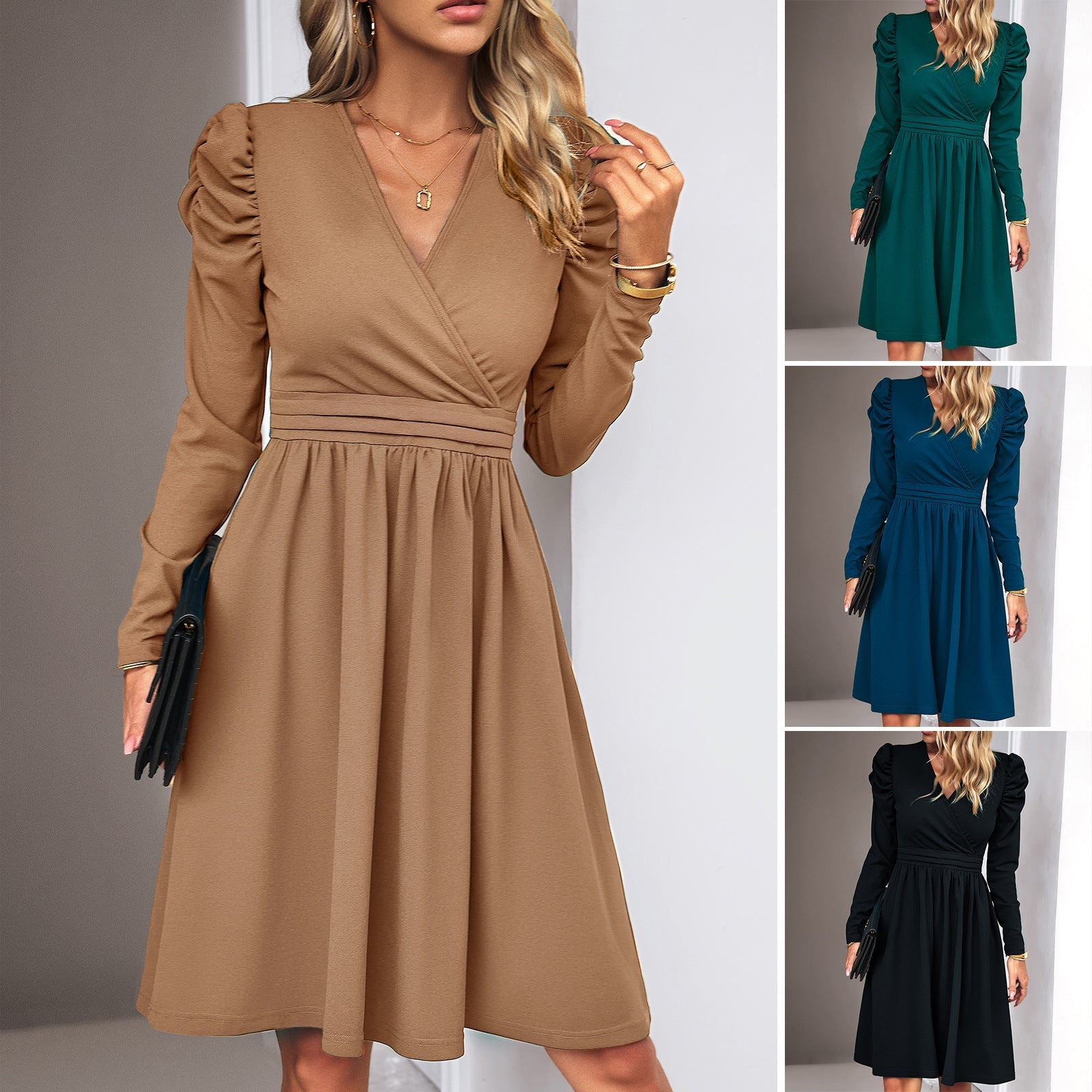 Dress - Breathable Blend Midi Length & Smooth Silhouette