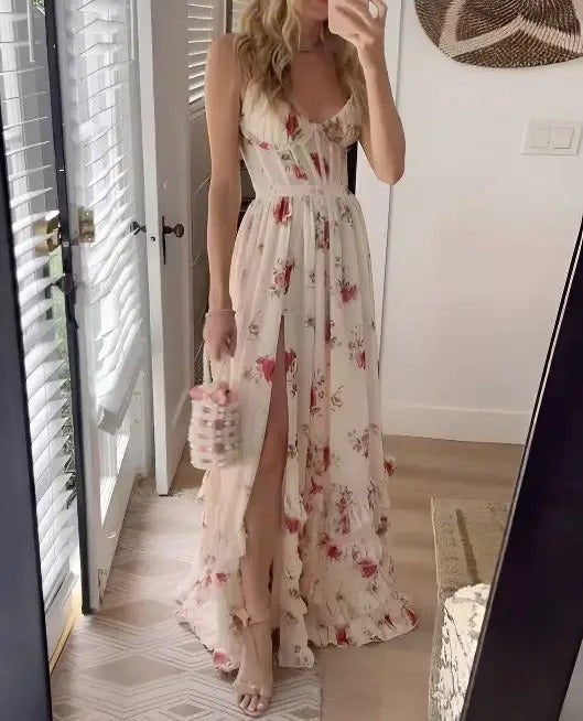 Dress - Flowing Silhouette And Long Skirt For Easy Movement