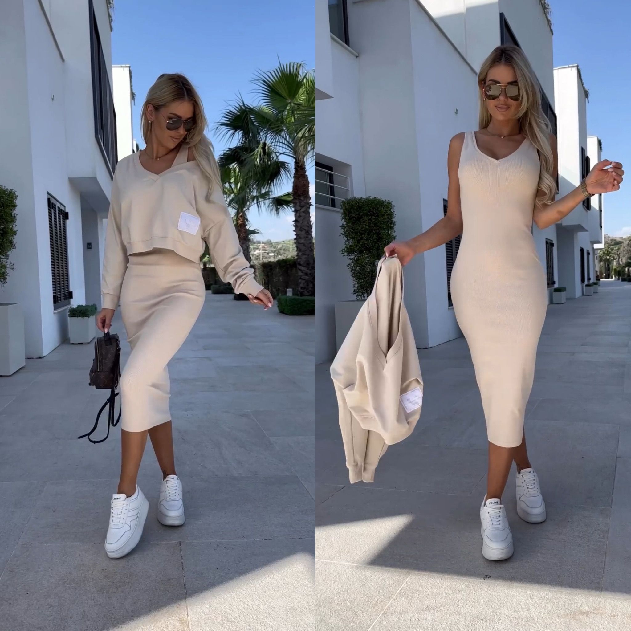 Dress – Knit Blend Sleeveless Cut & Easy Layering Fit