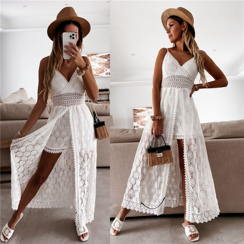 Dress - Lace Blend Sweetheart Neckline & Easy Movement