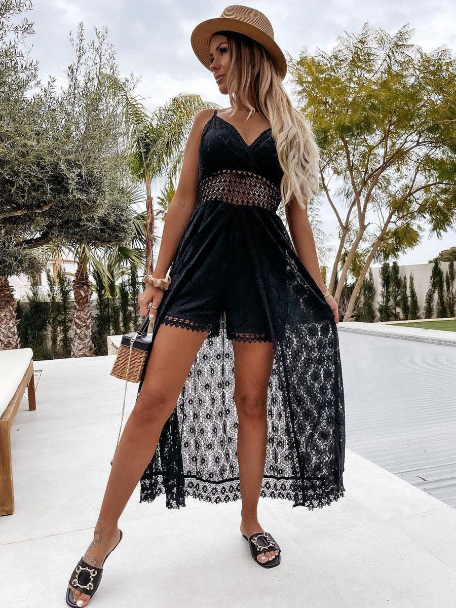 Dress - Lace Blend Sweetheart Neckline & Easy Movement
