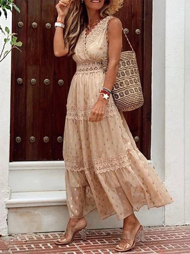 Dress - Lace Overlay & Smooth Lining For Movement
