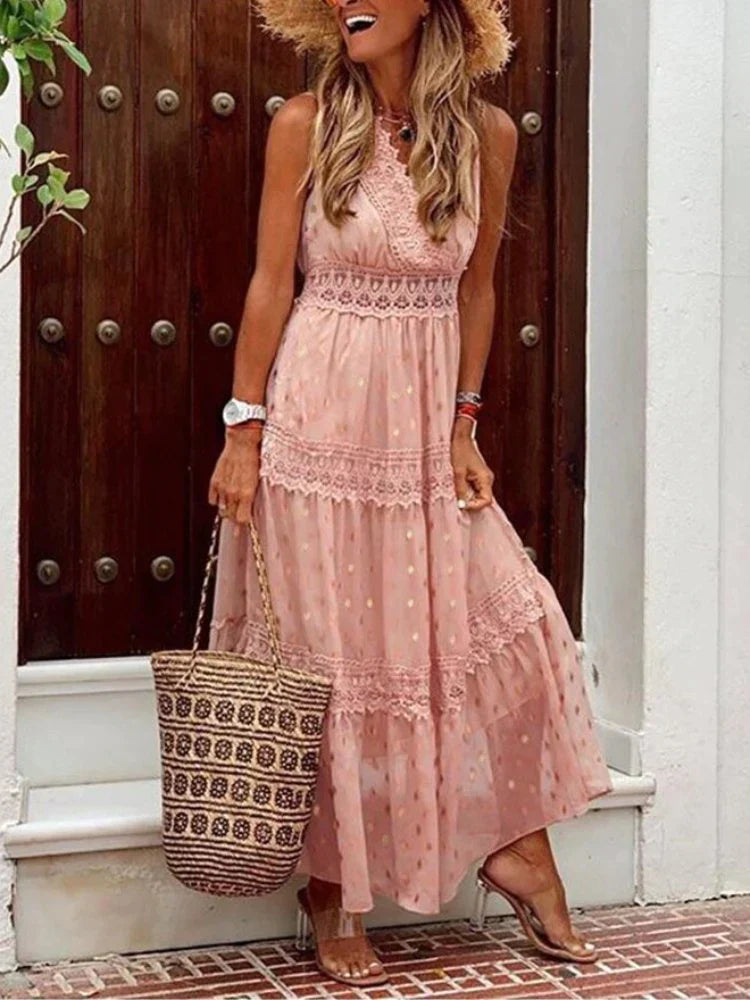 Dress - Lace Overlay & Smooth Lining For Movement