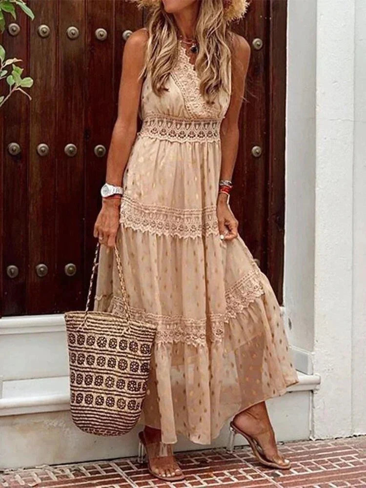 Dress - Lace Overlay & Smooth Lining For Movement