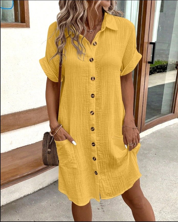 Dress - Loose Silhouette And Breathable Lightweight Blend