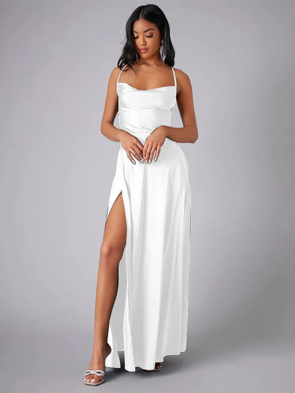 Dress - Polyester Blend Open Back Maxi & Air Flow Ease