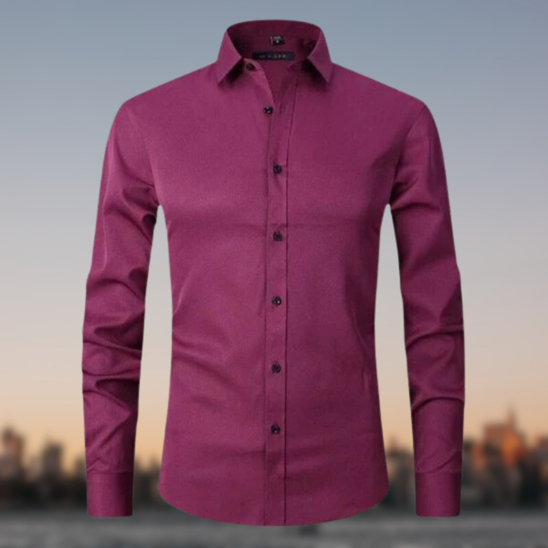 Dress Shirt Polyester Blend - Slim Shape And Smooth Drape