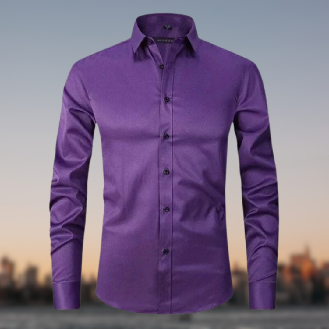 Dress Shirt Polyester Blend - Slim Shape And Smooth Drape