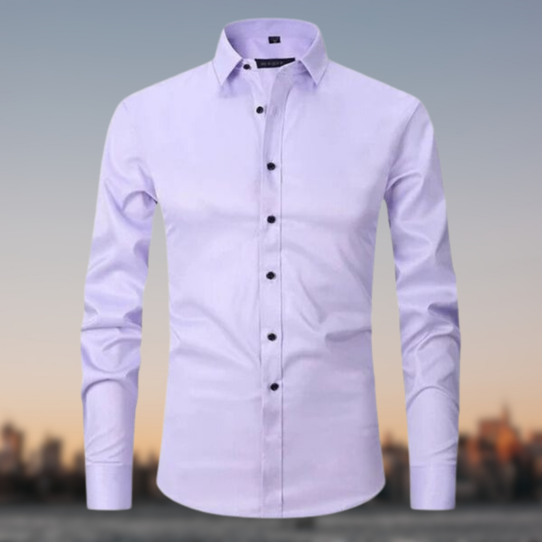 Dress Shirt Polyester Blend - Slim Shape And Smooth Drape