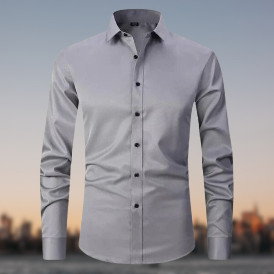 Dress Shirt Polyester Blend - Slim Shape And Smooth Drape