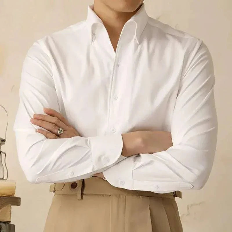 Dress Shirt - Polyester Blend Streamlined Fit And Neat Wear
