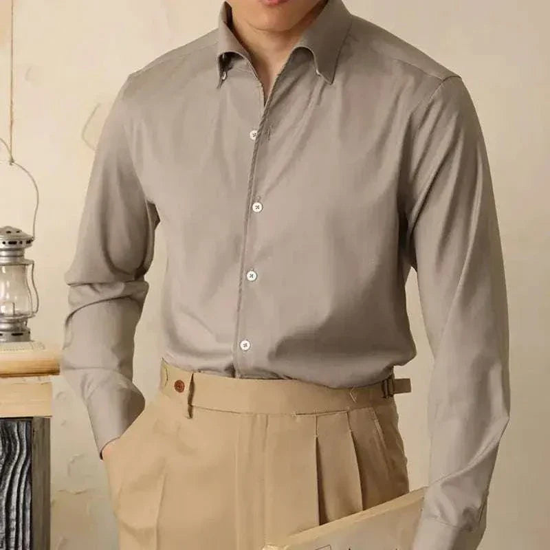 Dress Shirt - Polyester Blend Streamlined Fit And Neat Wear