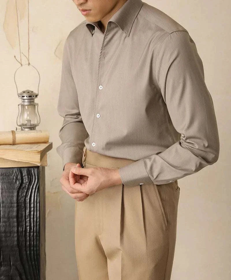 Dress Shirt - Polyester Blend Streamlined Fit And Neat Wear