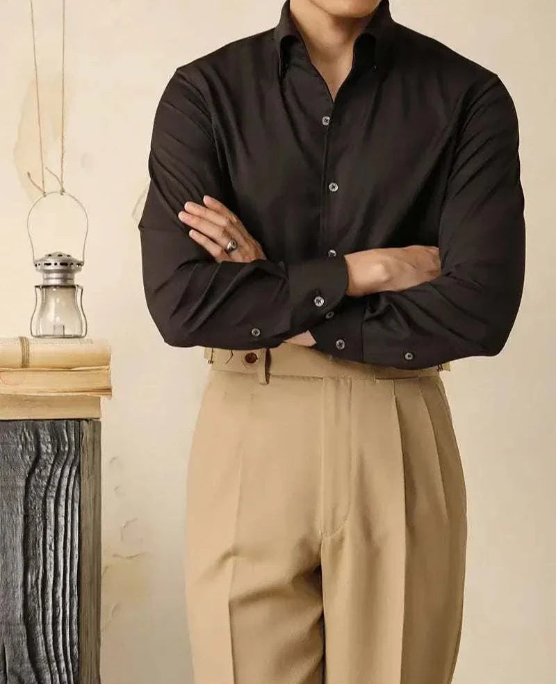 Dress Shirt - Polyester Blend Streamlined Fit And Neat Wear