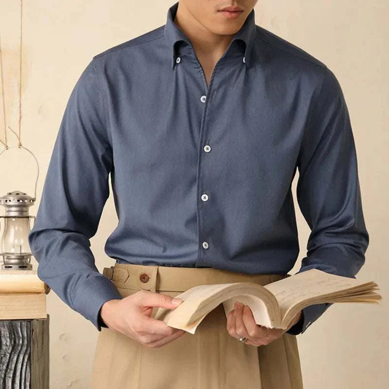 Dress Shirt - Polyester Blend Streamlined Fit And Neat Wear