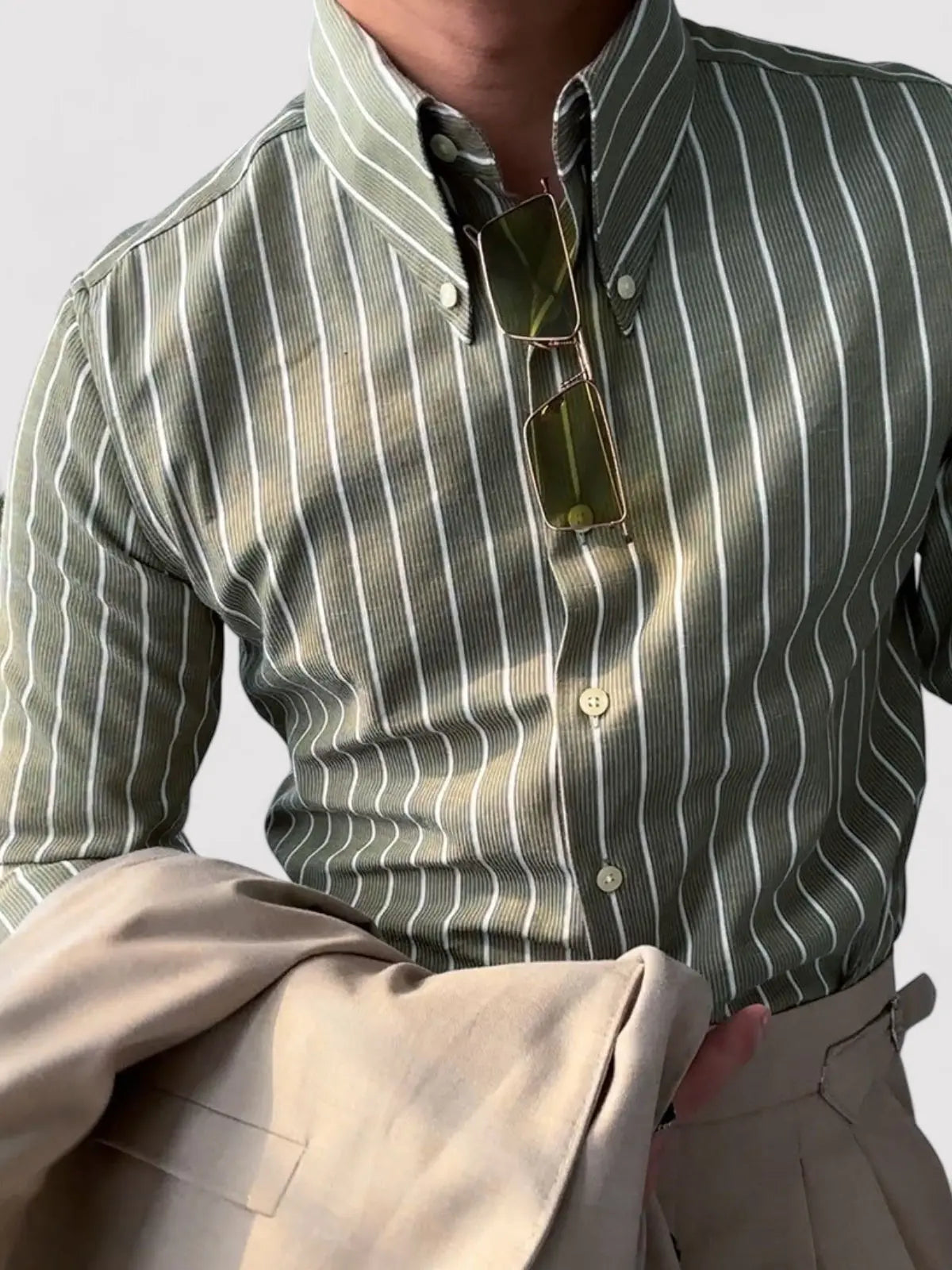 Dress Shirt - Tailored Stripe And Breathable Flexible Shape