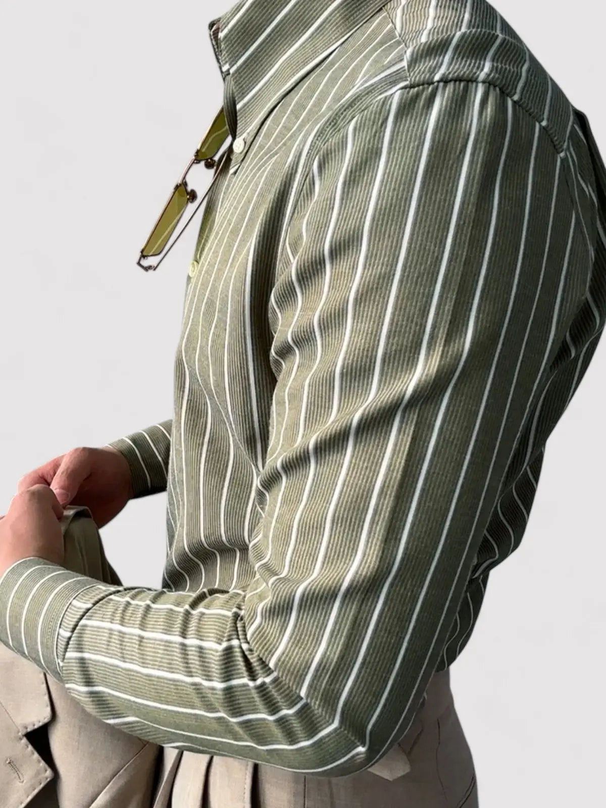 Dress Shirt - Tailored Stripe And Breathable Flexible Shape