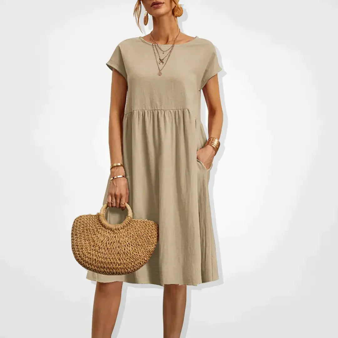 Dress – Soft-Blend Midi Shape With Relaxed Cut & Airflow