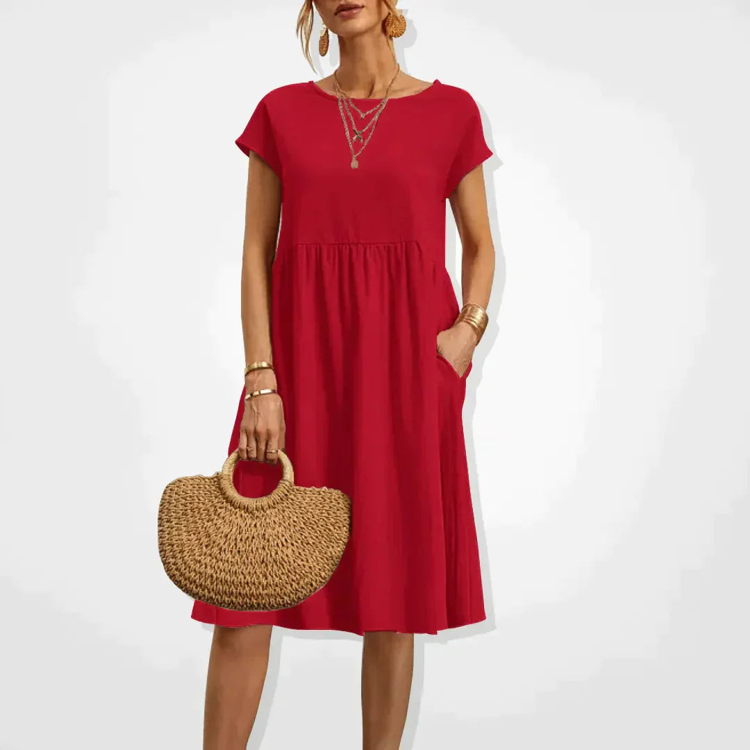 Dress – Soft-Blend Midi Shape With Relaxed Cut & Airflow