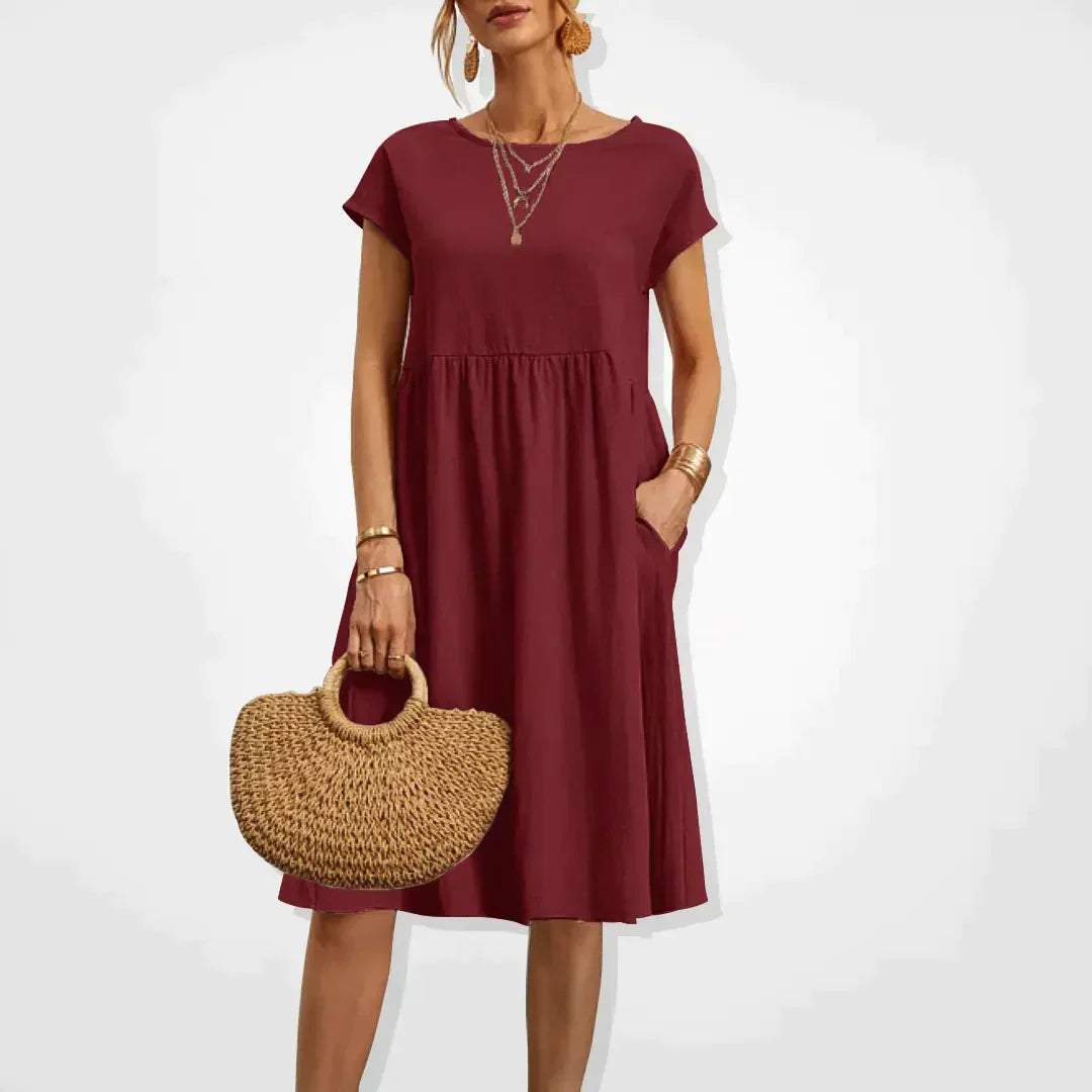 Dress – Soft-Blend Midi Shape With Relaxed Cut & Airflow