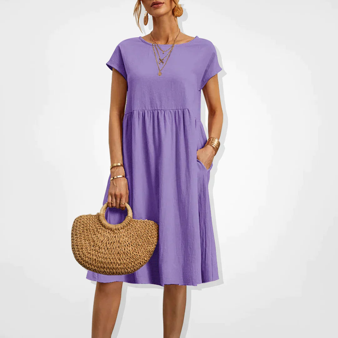 Dress – Soft-Blend Midi Shape With Relaxed Cut & Airflow