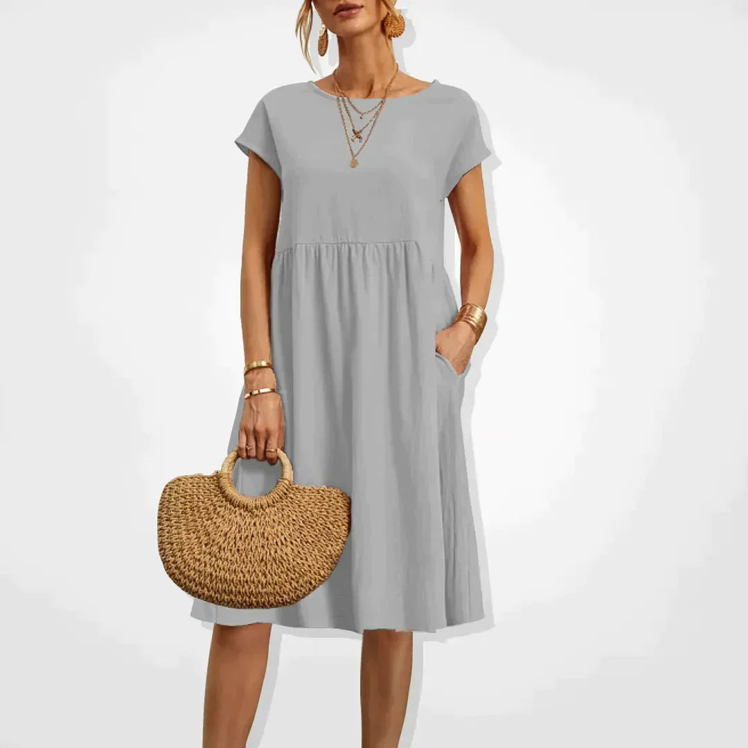 Dress – Soft-Blend Midi Shape With Relaxed Cut & Airflow
