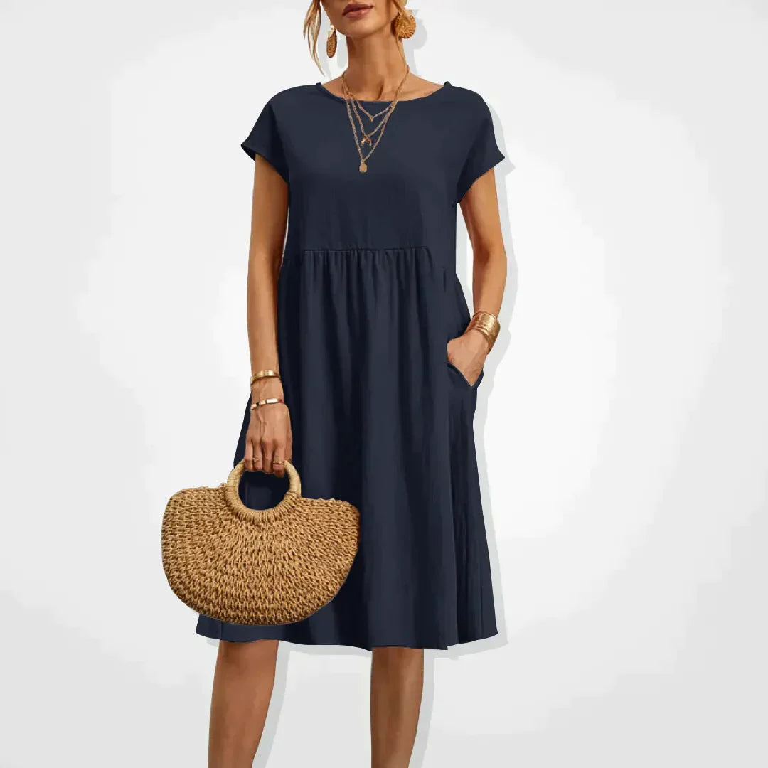 Dress – Soft-Blend Midi Shape With Relaxed Cut & Airflow