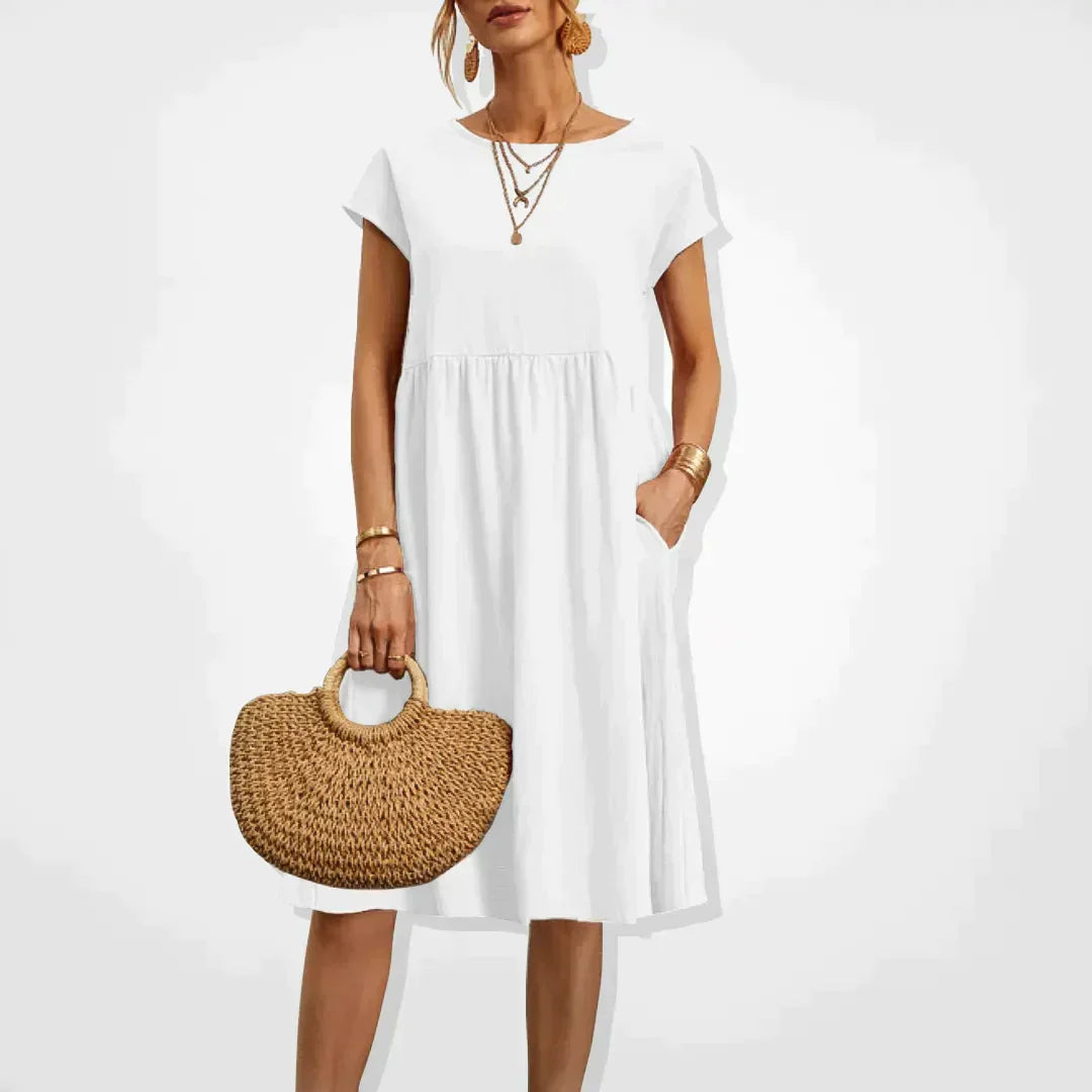 Dress – Soft-Blend Midi Shape With Relaxed Cut & Airflow