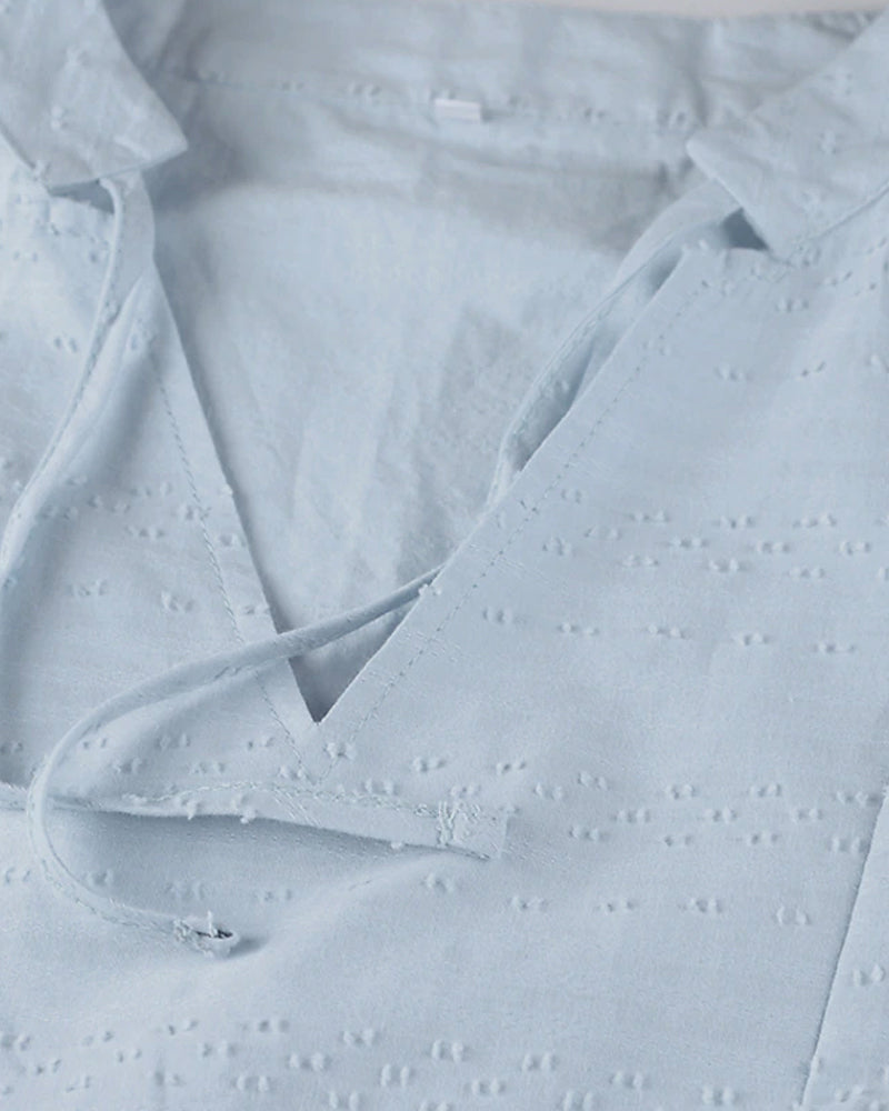 Dress – Soft Blend V Neck Shift Relaxed Fit & Smooth Drape