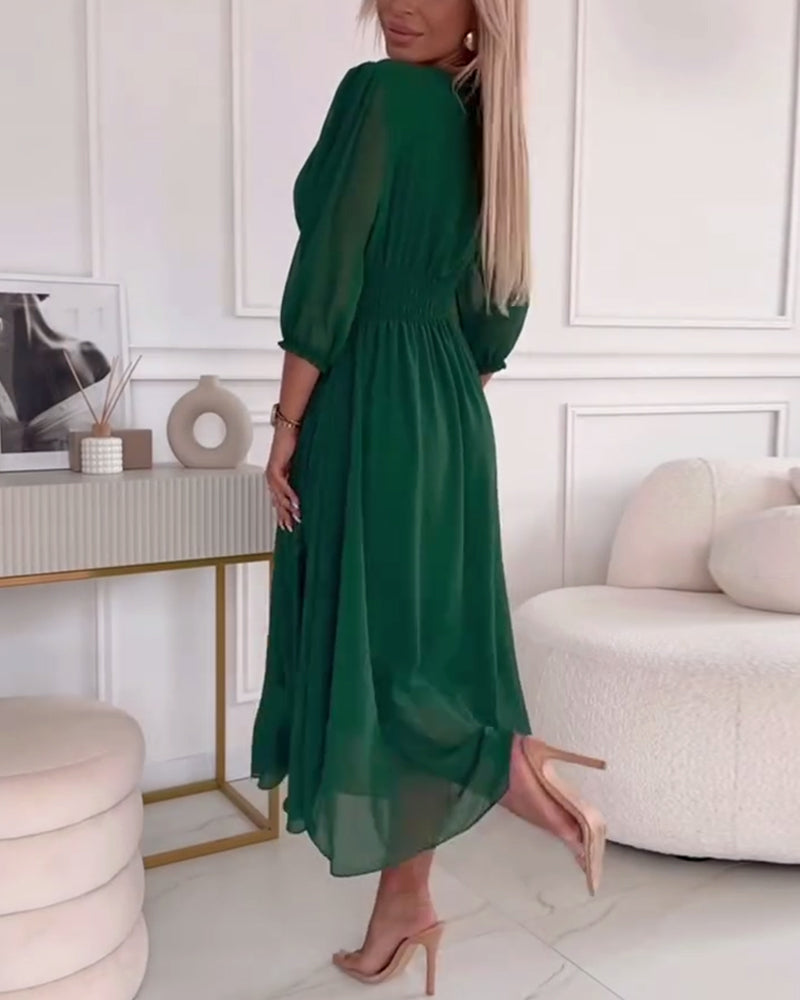 Dress - Sweetheart Neckline & Trapeze Shape For Ease