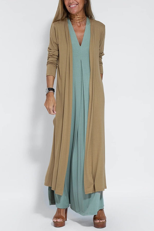 Dress – V Neck Maxi & Flowing Shape For Easy Movement