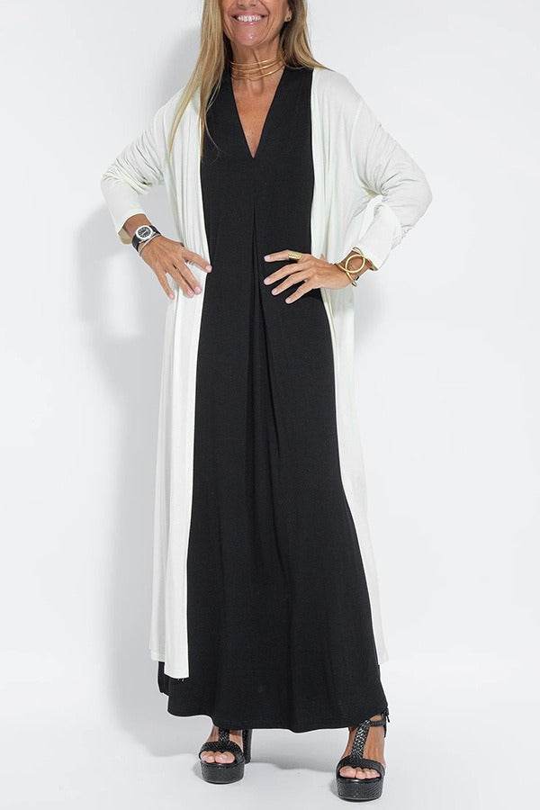 Dress – V Neck Maxi & Flowing Shape For Easy Movement