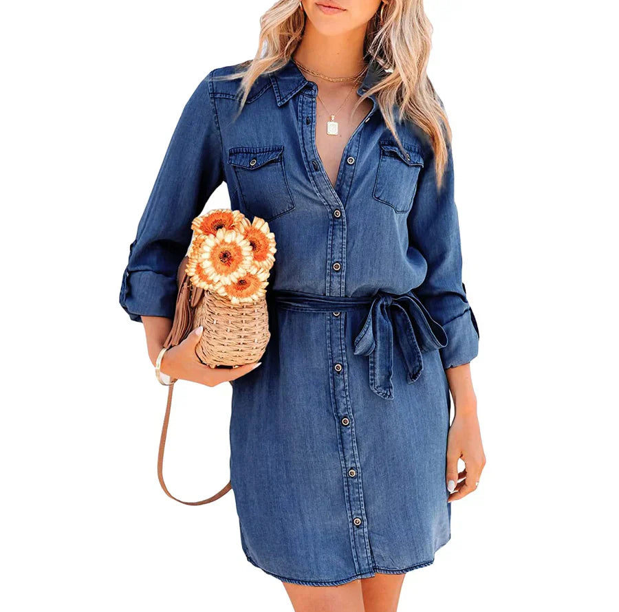 Women's Casual Denim Dress 1