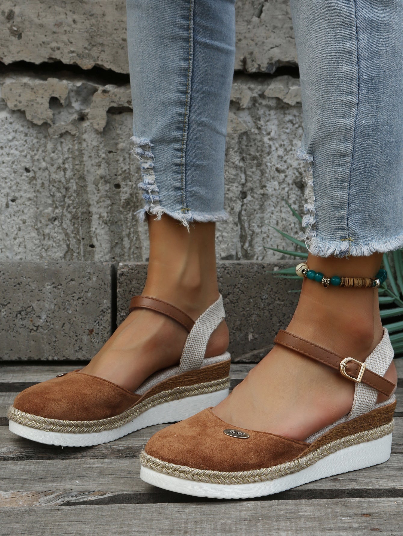 Espadrilles - Canvas Blend Platform And Cushioned Support