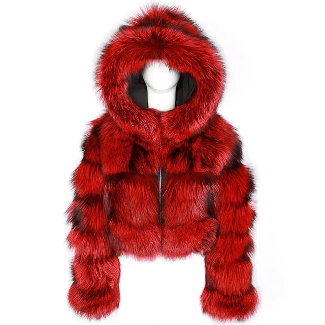 Faux Fur Blend Jacket - Short Cut And Surface Warmth