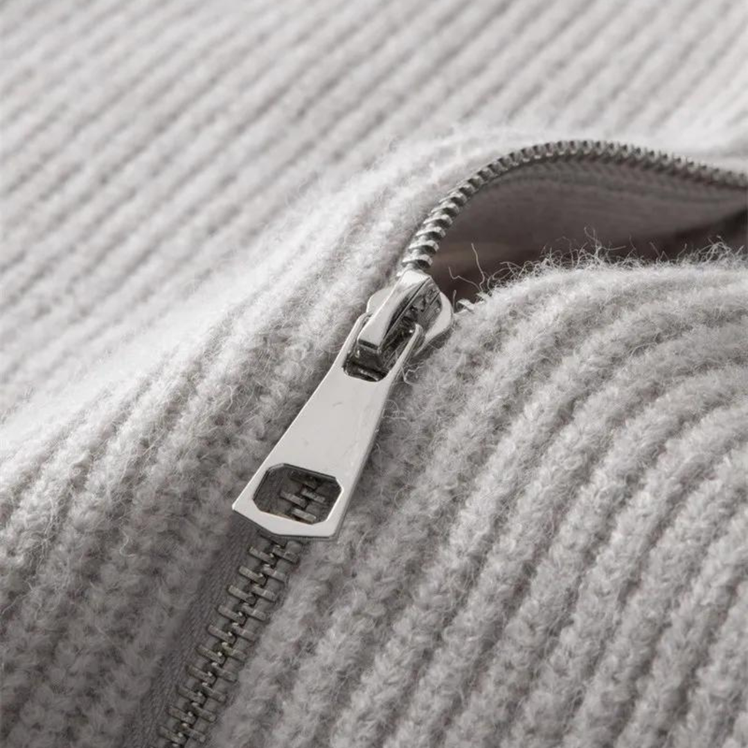 Full Zip Sweater – Knit Blend Jacket & Smooth Zip On