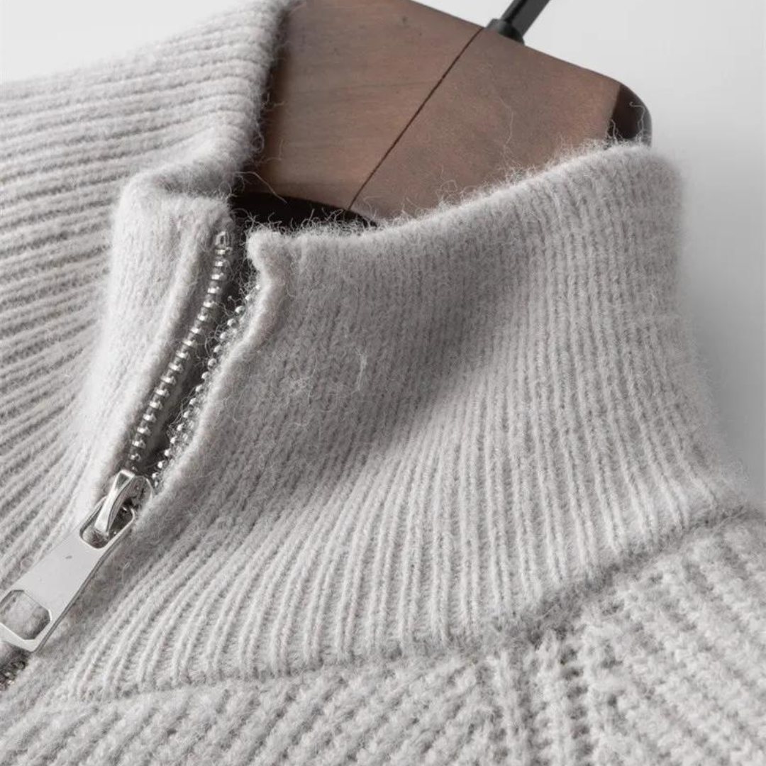 Full Zip Sweater – Knit Blend Jacket & Smooth Zip On
