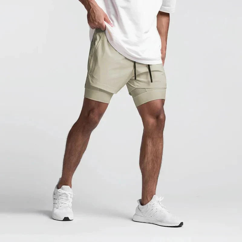 Gym Shorts - Lightweight Polyester Blend And Wide Motion