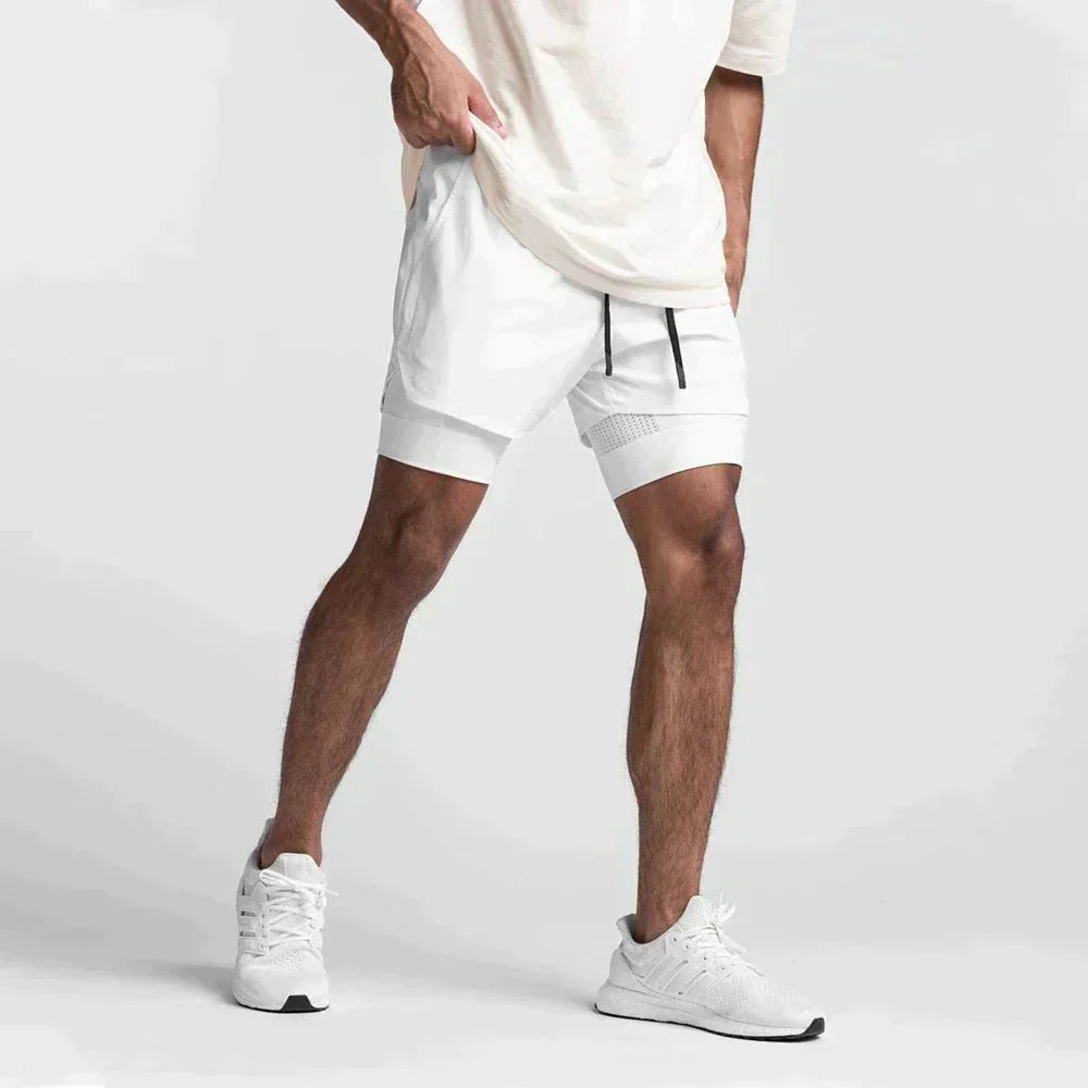 Gym Shorts - Lightweight Polyester Blend And Wide Motion