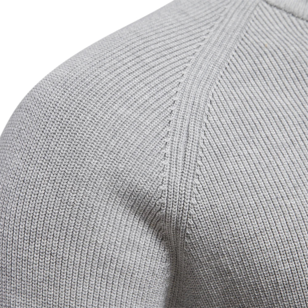 Half Zip Sweater- Breathable Blend And Adjustable Neckline