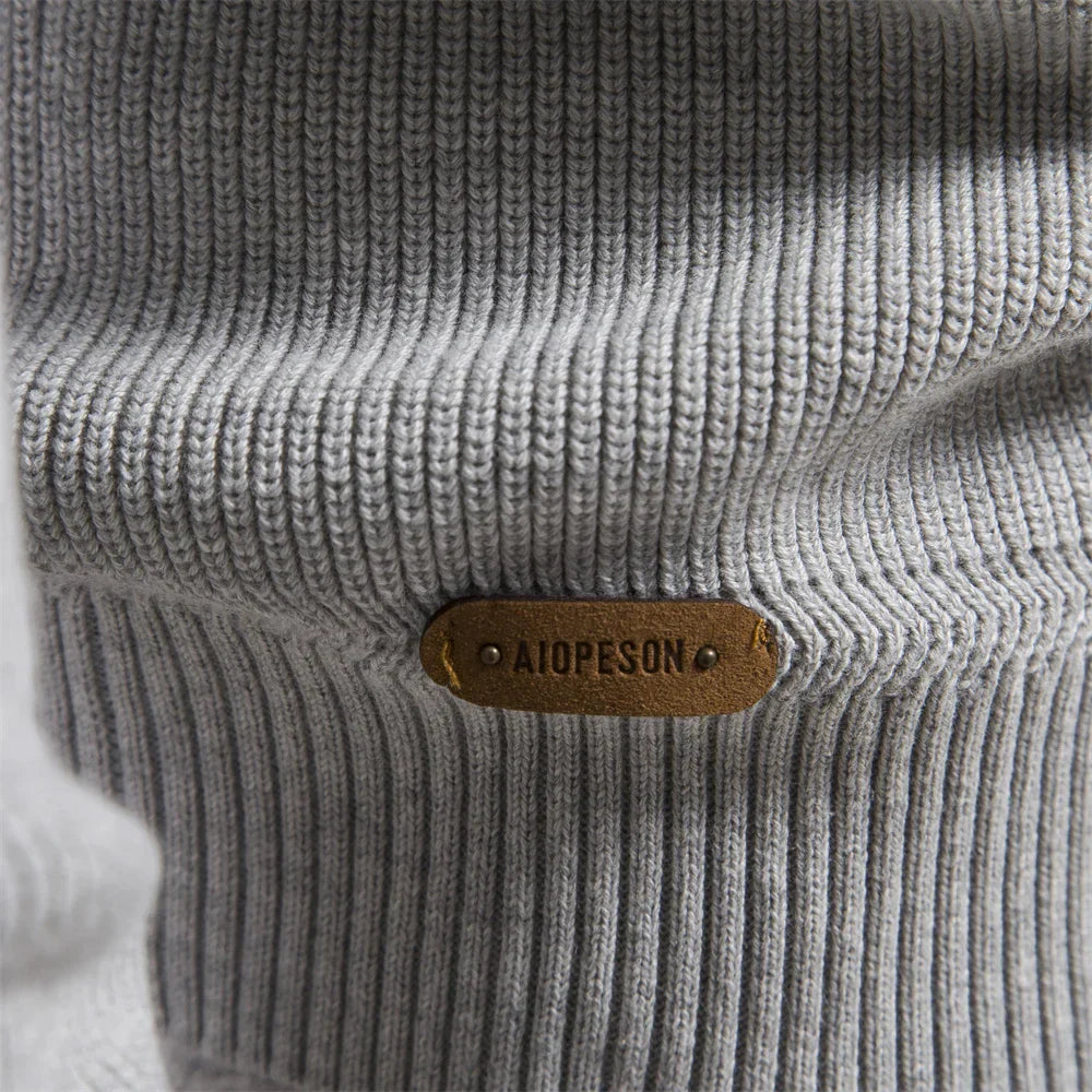Half Zip Sweater- Breathable Blend And Adjustable Neckline
