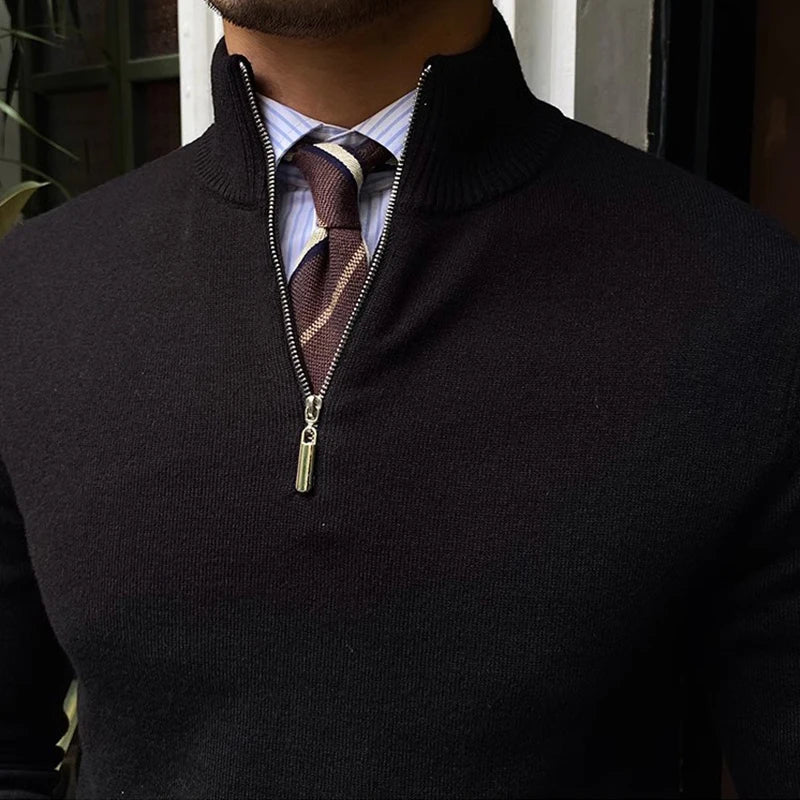 Half Zip Sweater – Soft Knit Blend And Easy Neck Control