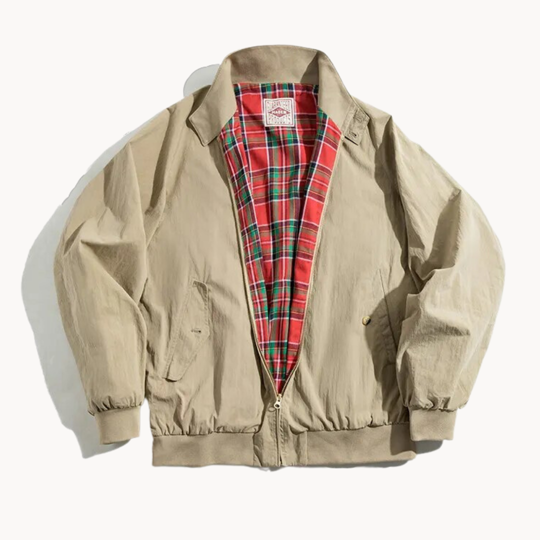 Harrington Jacket – Light Blend Lapel & Zipper Closure