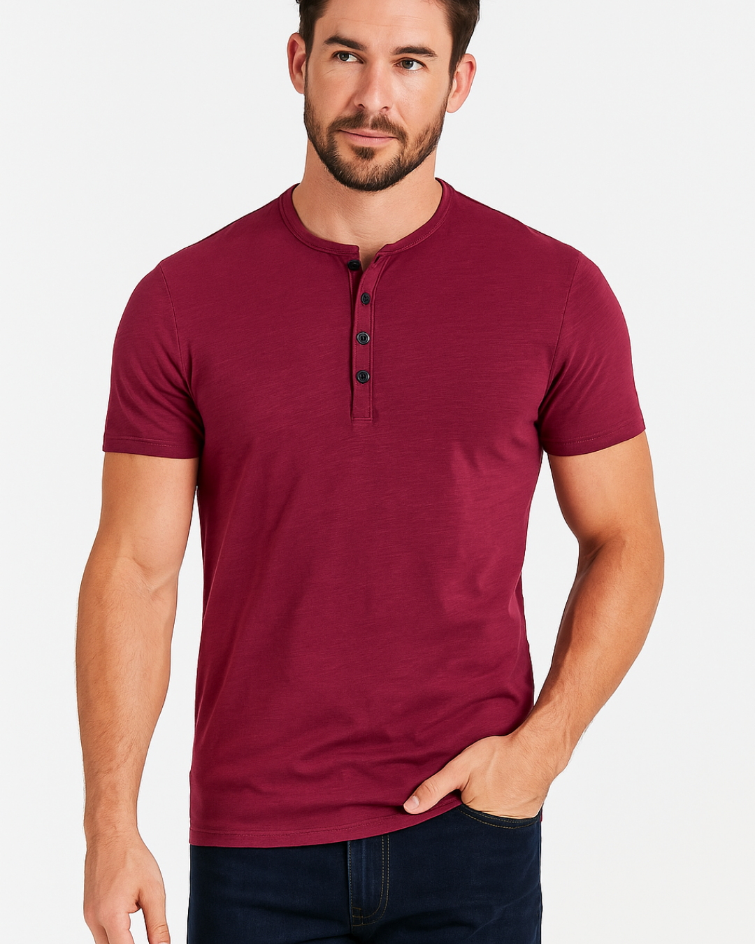 Henley Shirt – Button Placket Neck & Flat Under Layers
