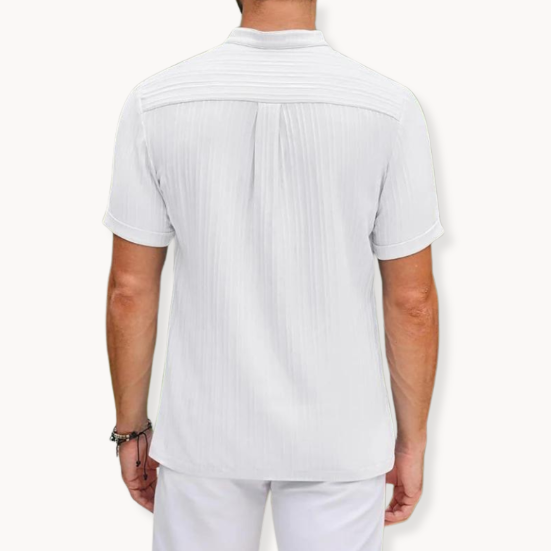 Henley Shirt - Short Button Placket And Flexible Shape